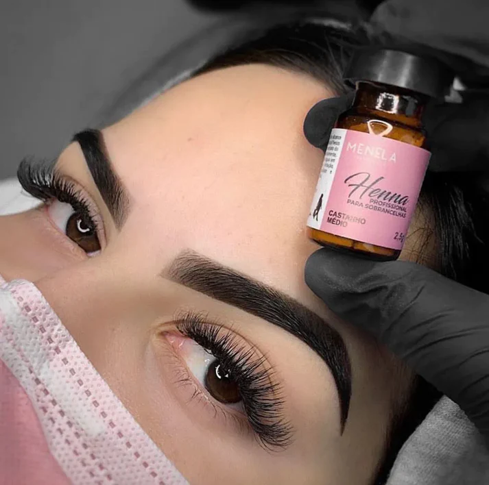 Kit Henna Menela 2,5g Castaño Medio + Fijador 15ml - Imagen 2