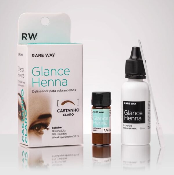 Henna para cejas Glance Castaño Claro Rare Way - Imagen 3