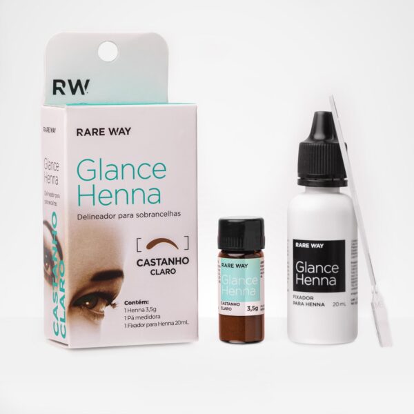 Henna para cejas Glance Castaño Claro Rare Way